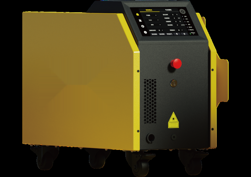 Hero Machine Co. Blaster portable handheld laser welder, side view